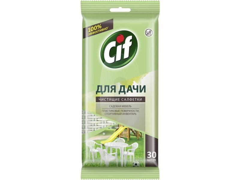 CIF Салфетки влажные Cif в для очищения поверхностей Универсальные для дачи, 30 шт.