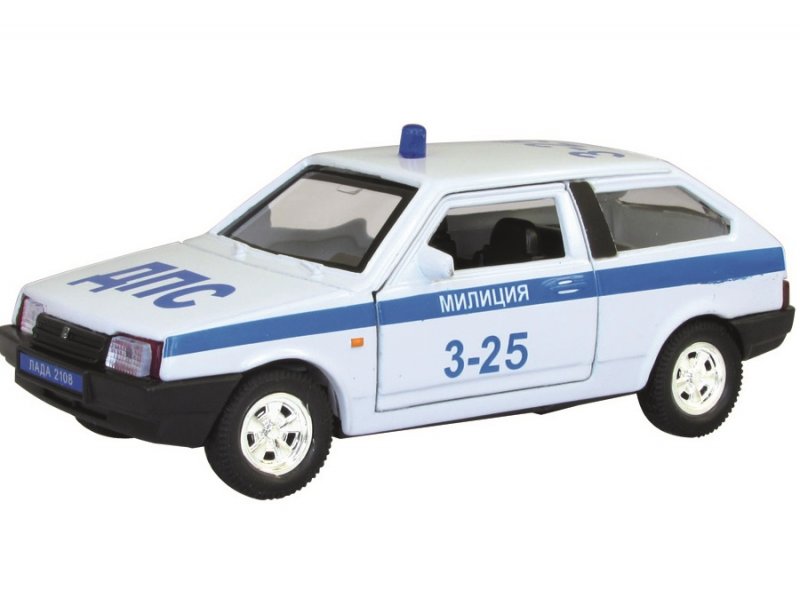AUTOGRAND Игрушка Autogrand, Машинка Lada 2108 Милиция 1:36