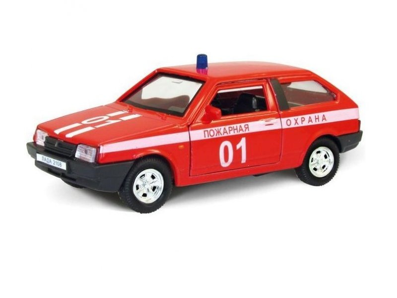 AUTOGRAND Игрушка Autogrand, Машинка Lada 2108 Пожарная охрана 1:36