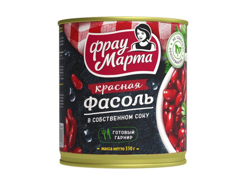 Фрау Марта Фасоль красная Фрау Марта в собственном соку 310 г
