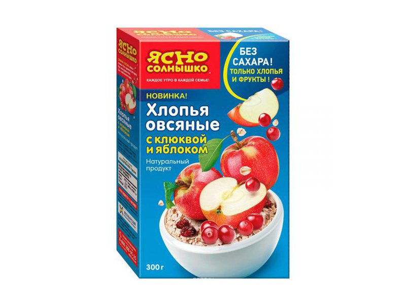 Каша ясно солнышко овсяная с фруктами