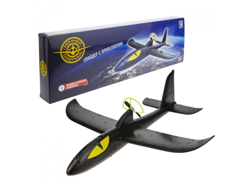 1TOY Самолетик из из пенопласта 1Toy, сборный, с пропеллером 33*32 см