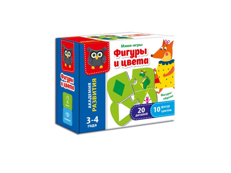 Vladi Toys Игра настольная Vladi Toys, Мини-игра Фигуры и цвета