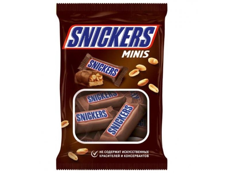 Конфеты snickers Minis пломбир