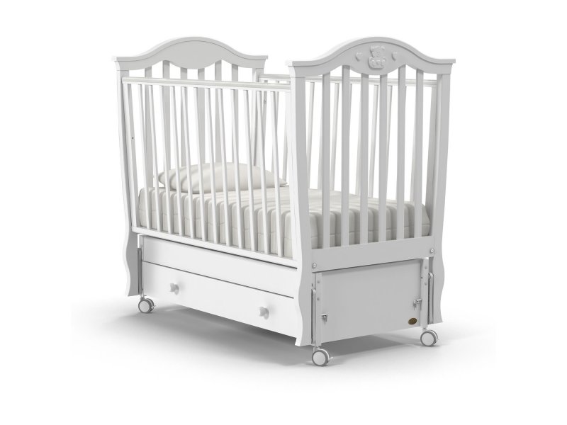 Nuovita Кровать детская Nuovita Sorriso swing продольный маятник белый