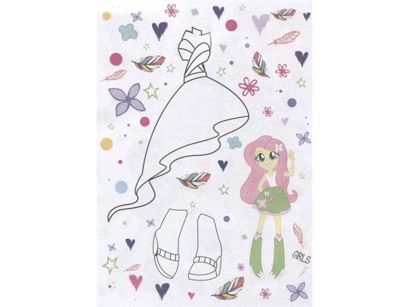 Живая раскраска My Little Pony Девочки из Эквестрии: Пинки пай, Радуга Дэш и Эпплджек