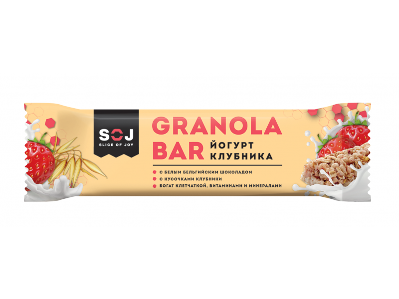 Fit and joy батончики. Батончик SOJ злаковый Granola Bar со вкусом йогурта и клубники 40 г. Батончик злаковый гранола бар. Злаковый батончик "Granola Bar" со вкусом йогурта и вишни 40гр. Батончик мюсли SOJ.