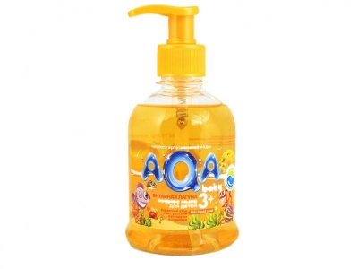 Мыло AQA baby жидкое для детей, Янтарная лагуна, 300 мл 1-00091867_1