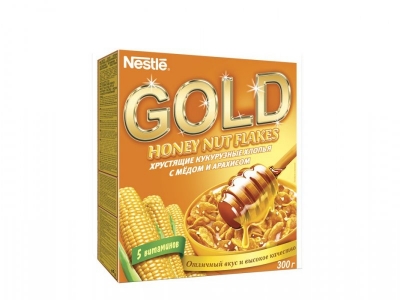 Хлопья Nestle Gold кукурузные с медом и орехами 300 г 1-00091911_1