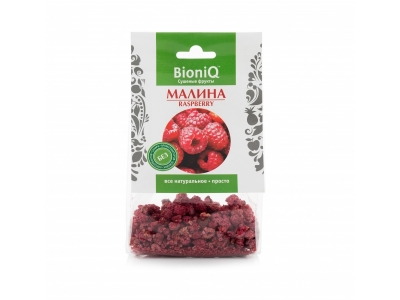 Плоды сушеные BioniQ, Малина 50 г, пакет 1-00092679_1