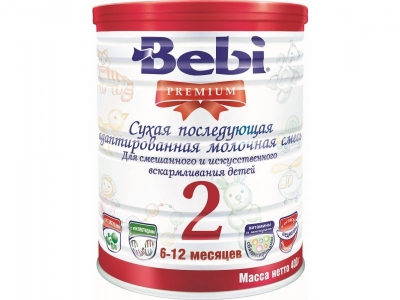 Смесь Bebi Premium 2 молочная с 6-12 мес. 400 г банка 1-00093136_1