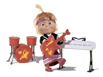 Кукла Simba, Маша в рок-наряде с гитарой, синтезатором и барабанами 1-00094264_3