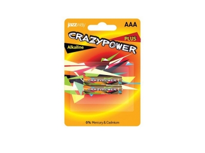 Батарейки JazzWay CrazyPower Plus BL-4 AAA LR03, 2 шт. 1-00094296_1