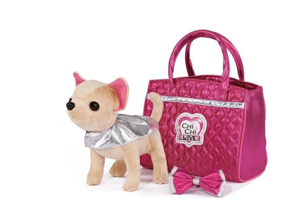 Мягкая игрушка Simba, Собачка Чихуахуа Glam Fashion с сумочкой и бантом, 20 см 1-00094967_1