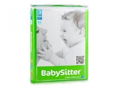 Подгузники Baby Sitter, Midi Extra Soft Premium Baby Diaper, 5-9 кг 62 шт. 1-00095422_1