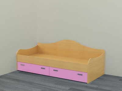 Кровать Мезонин Мебель, для дошкольников, Принцесса 160*80 1-00095686_1