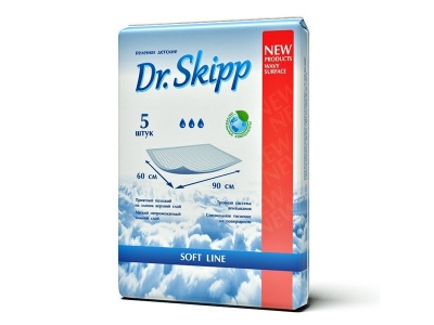 Пеленки гигиенические Dr.Skipp 60*90 см 5 шт 1-00096272_1