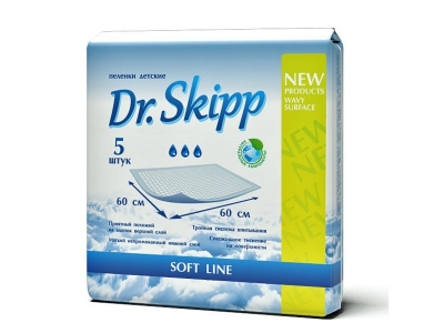 Пеленки гигиенические Dr.Skipp 60*60 см 5 шт 1-00096274_1