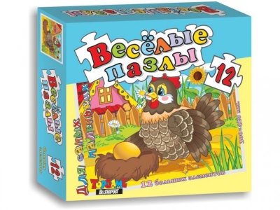 Игра Top Game, Веселые пазлы, Курочка ряба, 12 эл. 1-00101361_1