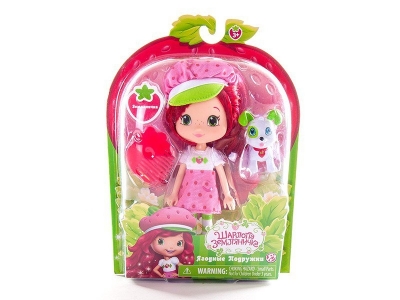 Кукла Strawberry Shortcake, Шарлотта Земляничка с питомцем, 15 см 1-00102272_2