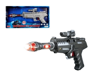 Игрушка Zhorya, Пистолет Звездный арсенал на батарейках, свет/звук 1-00102328_1