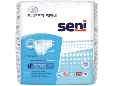 Подгузники для взрослых Super Seni Large дышащие 100-150 см 10 шт. 1-00105219_1