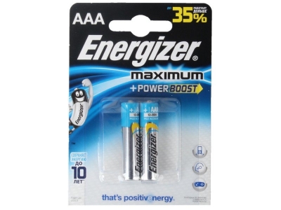 Батарейки алкалиновые Energizer Maximum AAА 2 шт 1-00107635_1