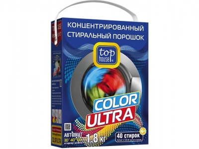Порошок стиральный Top House концентрат Color Ultra автомат, 1,8 кг 1-00109145_1