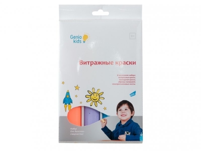 Набор Genio Kids для творчества Витражные краски светящиеся в темноте 1-00109682_1