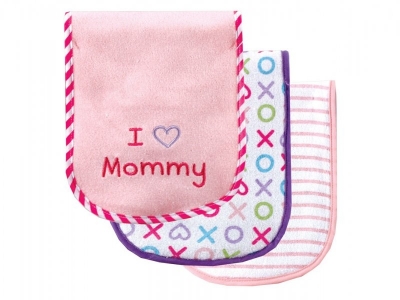 Салфетки для кормления Luvable Friends, I love Mommy, 3 шт. 1-00110913_1