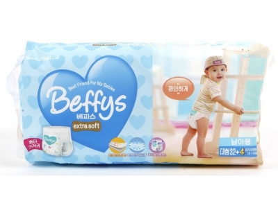 Подгузники-трусики для мальчиков Beffys extra soft  L, 10-14 кг 36 шт. 1-00111804_1