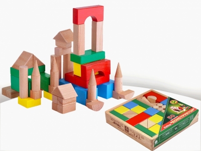Конструктор Престиж в деревянной коробке (цветной), 50 дет. 1-00142170_1
