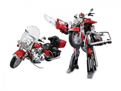 Игрушка 1TOY, Робот-мотоцикл Транскар Harley-Davidson FLHRC Racing Classic, 1:8 1-00073786_1