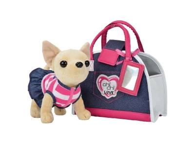 Мягкая игрушка Simba, Собачка Chi-Chi Love Джинсовый стиль с сумкой, 20 см 1-00073989_2