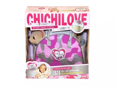 Мягкая игрушка Simba, Собачка Chi-Chi Love Розовый камуфляж с сумкой, 20 см 1-00073991_1