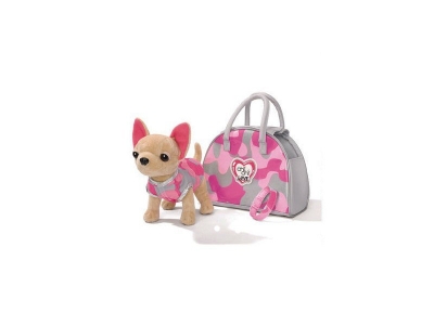 Мягкая игрушка Simba, Собачка Chi-Chi Love Розовый камуфляж с сумкой, 20 см 1-00073991_2