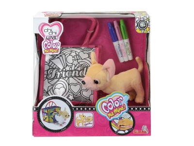 Мягкая игрушка Simba, Собачка Chi-Chi Love с сумкой для раскрашивания+3 маркера 1-00073992_1