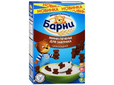 Печенье Медвежонок Барни, витаминизир. с какао 165 г 1-00075133_1