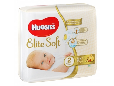 Подгузники Huggies Elite Soft, 2 3-6 кг, 27 шт. 1-00063803_3