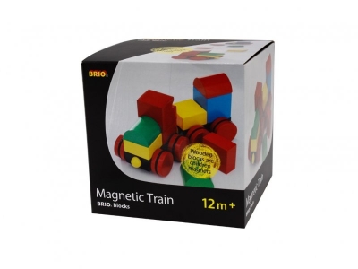 Игрушка из дерева BRIO, Конструктор из кубиков на магнитах, поезд 1-00068922_2