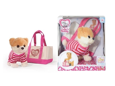 Мягкая игрушка Simba, Померанский шпиц, в костюмчике и сумочке, 20 см 1-00031867_2