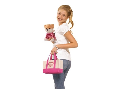 Мягкая игрушка Simba, Померанский шпиц, в костюмчике и сумочке, 20 см 1-00031867_3
