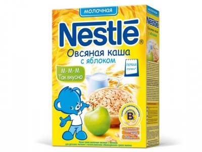 Каша Nestle, молочная овсяная с яблоком 250 г 1-00042421_1