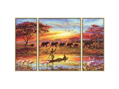 Набор Schipper, для раскрашивания Триптих Африка-Магический континент, 50*80 см 1-00048068_1