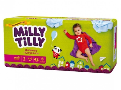 Подгузники Milly Tilly дневные 3, 4-9 кг 42 шт. 1-00050064_1