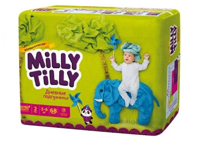Подгузники Milly Tilly дневные 2, 3-6 кг 68 шт. 1-00050065_1