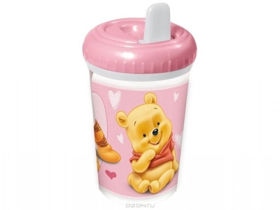 Кружка-непроливайка розовая, Винни-пух 1-00015679_1