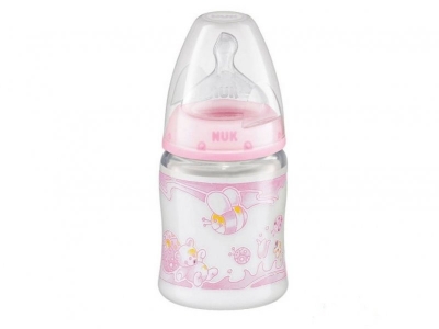 Бутылочка Nuk Baby First Choice Rose пласт.150 мл + соска с вент. из сил. р.1М 1-00031424_1