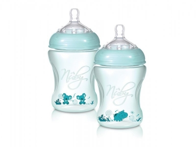 Бутылочка Nuby с антиколиковой системой с соской сред. поток 240 мл 1-00031503_1