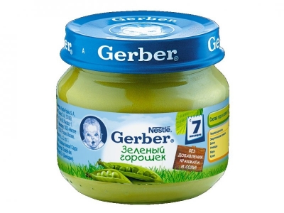 Пюре Gerber Зеленый горошек 80 г 1-00031512_1